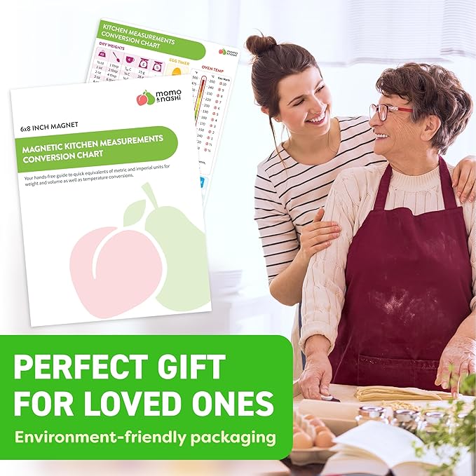 Kitchen Conversion Chart Magnet - Measurements Conversion Chart - Baking Supplies, Baking Accessories, Kitchen Gadgets Gifts for Mom Wife Grandma Mothers - Stay at Home Mom Cooking Gifts for Women