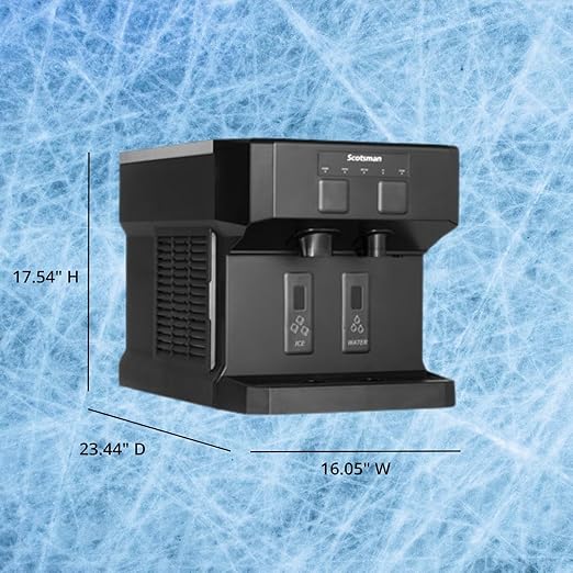 Scotsman HID207AX-1 Meridian Touch-Free Compact Countertop Nugget Ice & Water Dispenser, Air Cooled - Up to 196 lb. Production, 7 lb. Storage (115v/60hz/1ph)
