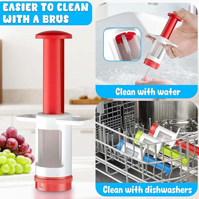 Grapes Cutter for Toddlers, Fruit & Veggie Cutter for Kids Grape Slicer Kitchen Tool, Perfect for Fruit Salads, Snacks, and Cake Decorations-Red Container-Red CrossBlade
