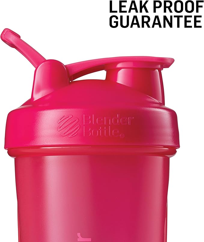 BlenderBottle Classic Shaker Bottle Perfect for Protein Shakes and Pre Workout, 28oz,Clear/Black (Pack of 2)