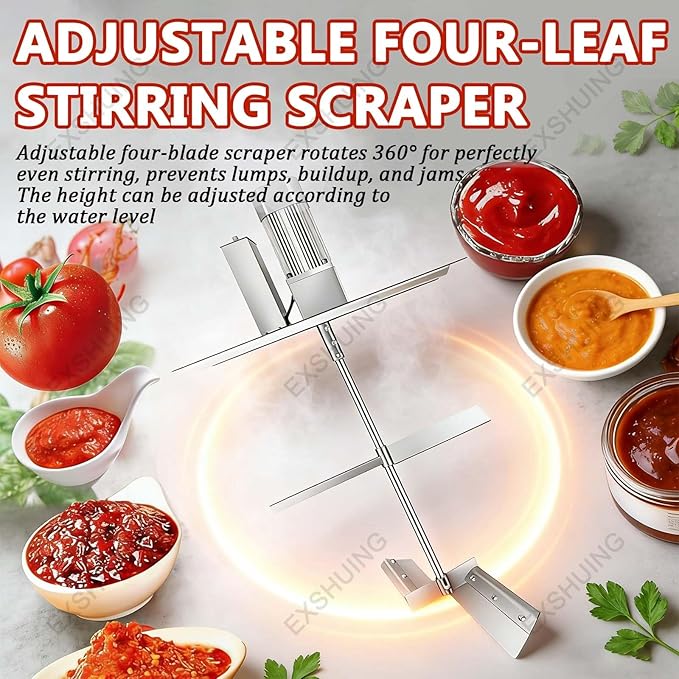 Commercial Sauce Cooking Mixer, Automatic Pot Stirrer With Adjustable Speed & Large Capacity Pot, For Restaurants And Catering, 30cm To 60cm Diameter Available, 20l To 145l(60cm/145L)