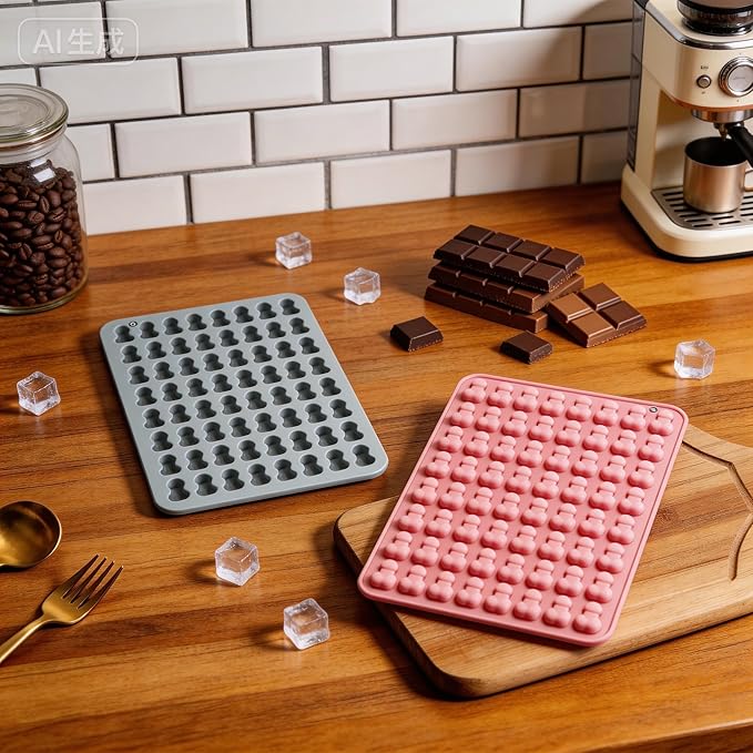 Silicone Chocolate Candy Mold,Siliconeice Ice Cube Tray Mold for Cocktails,Silicone Molds for Chocolate Resin Food Crafts Soap (blue)