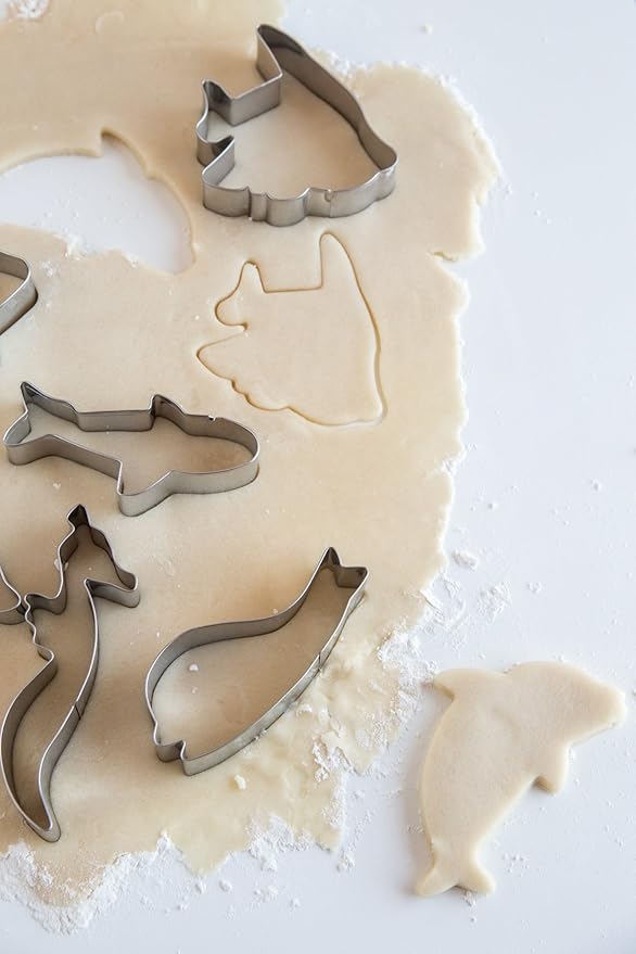 Fox Run 3655 Marine Life Cookie Cutter Set, Stainless Steel, 7-Piece