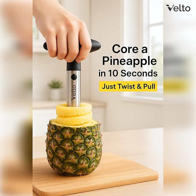 Watermelon Slicer and Pineapple Corer Set (3-Piece) - Stainless Steel Fruit Cutter Tool Kit for Cubing, Coring, Dicing Melon, Papaya, Cantaloupe - BBQ, Party, Kitchen Gadget - Dishwasher Safe