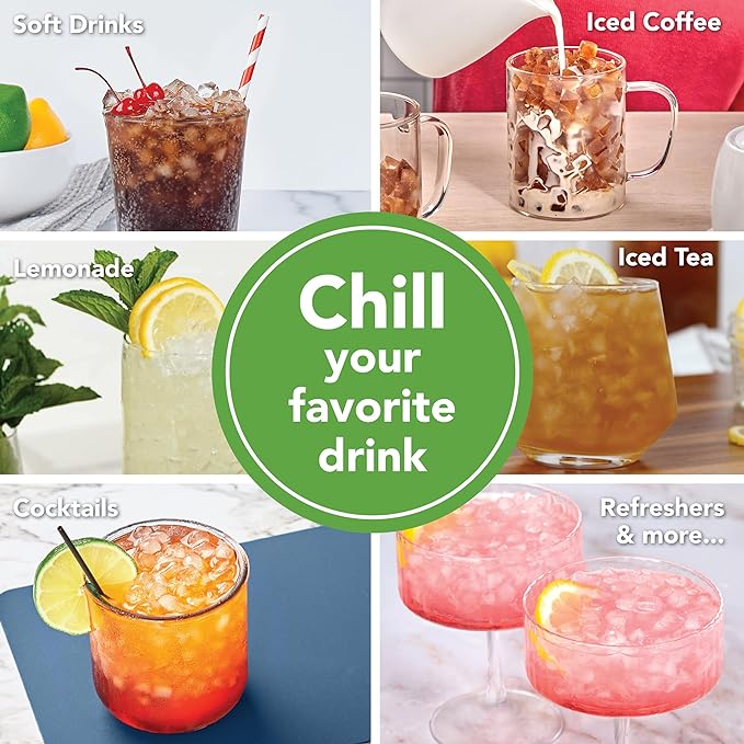 Tovolo Mini Ice Cube Tray Set with Twist and Release Mini Nugget Ice Cube Trays, BPA Free Silicone Mini Ice Tray with Storage Bin and Mini Scoop, Stackable Dishwasher Safe Mini Ice Cube Trays