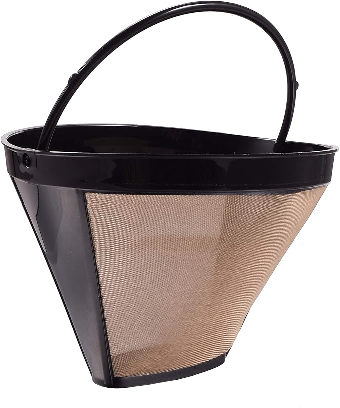 Reusable NO.4 Basket Cone Coffee Filters,8-12 Cup Replacement Coffee Filter for Cuisinart Coffee Makers,Machines and Brewers (1 PC Coffee Filter)