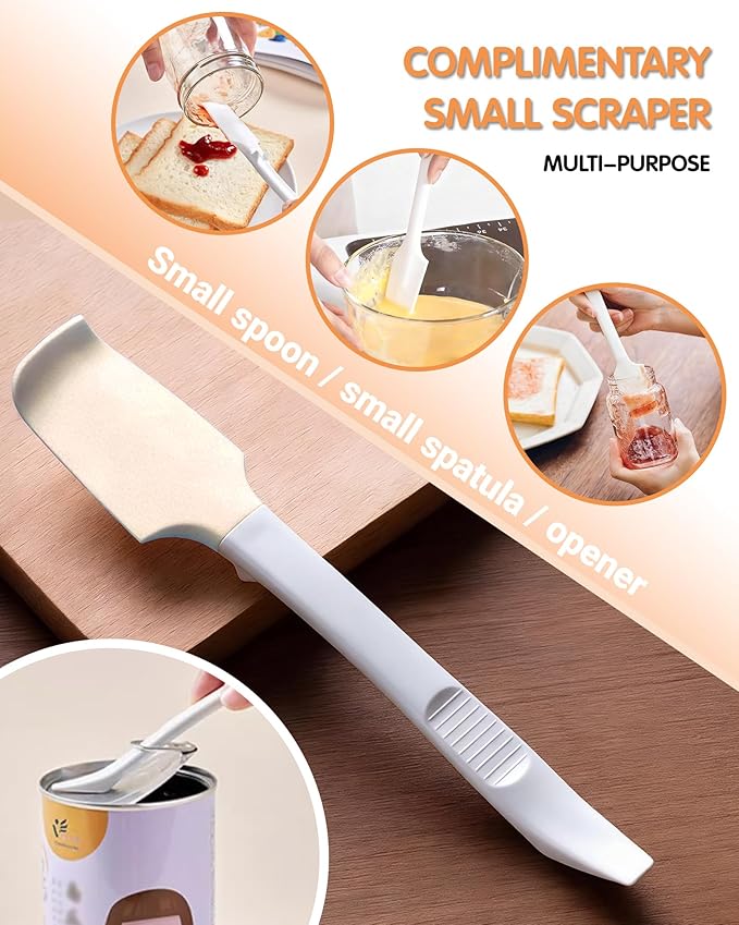 Pancake Batter Dispenser & Mixer with BlenderBall Whisk, 2-Pack 33oz Leak-Proof Squeeze Bottles with Base for Pancakes, Crepes, Waffles, Muffins & Cupcakes