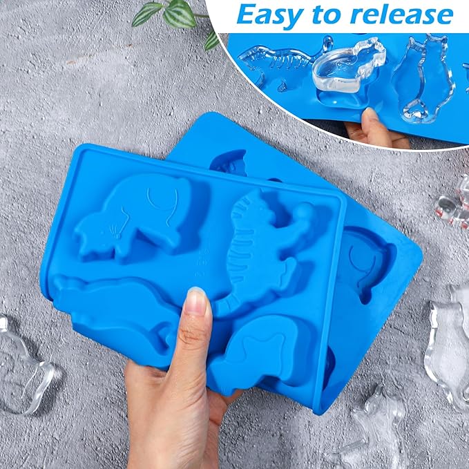 Kamehame Cat Ice Cube Trays, 2 Pack Cat Shaped Ice Cube Mold, Fun Silicone Molds for Making Ice Cube, Chocolate, Candy, Cake Decoration, Cupcakes, Jelly
