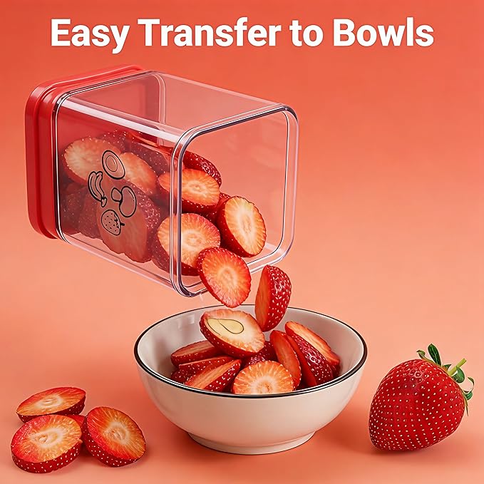 Fruit Slicer Cup – Fast Fruit Cutter for Strawberries, Bananas & Eggs – Quick & Easy One Press Fruit Slicing Cup For Mess-Free Fruit Slicing (1 pcs)