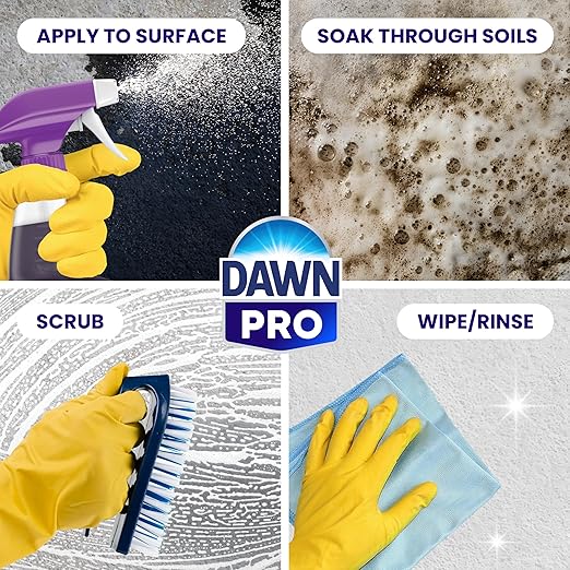 Dawn PRO Industrial Surface Degreaser, Bulk Foaming Spray for Cleaning Grease Buildup in Commercial Kitchens, 32 fl oz (Case of 6)