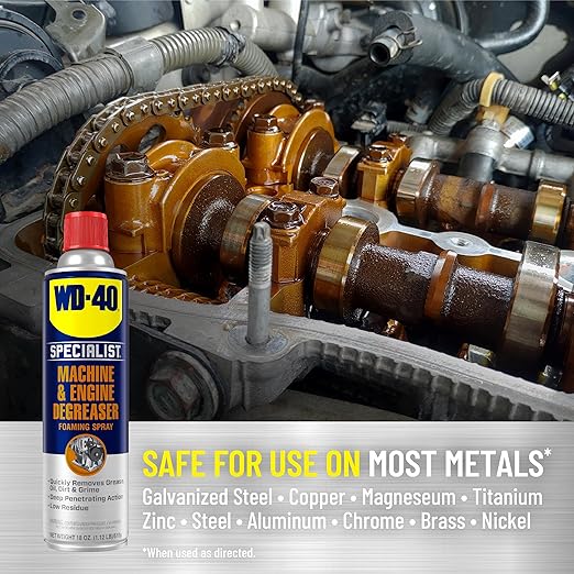 WD-40 Specialist Machine & Engine Degreaser Foaming Spray, 18 OZ [4-Pack]