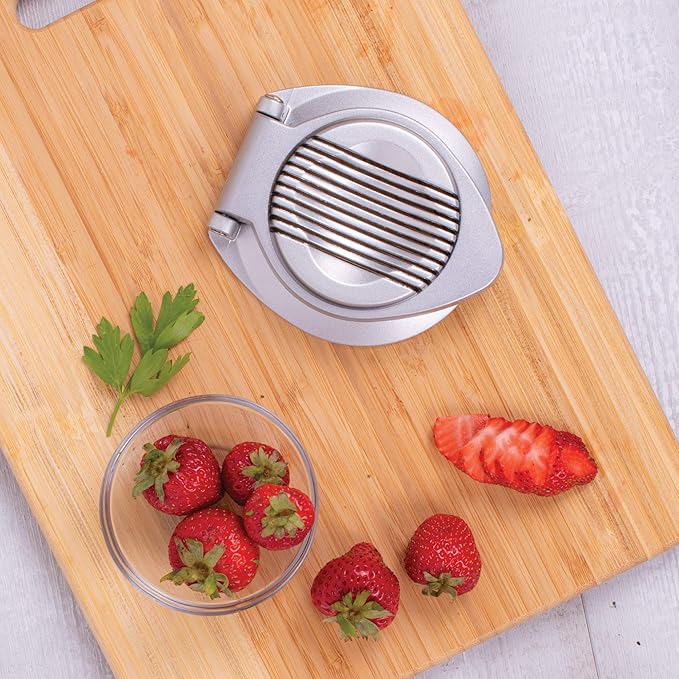 HIC Kitchen Classic Non-Stick Egg Slicer, 18/8 Stainless Steel Wires