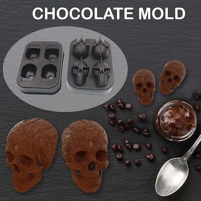 Bahoki Essentials Ice Molds - Silicone Ice Cube Tray With Lid - Easy Fill and Release Ice Maker - Great for Parties and Events