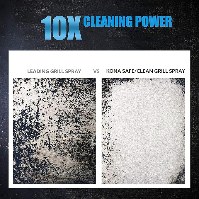 Kona Professional Grade Grill Cleaner for Outdoor BBQ – Heavy Duty, Non-Toxic, Fume-Free Kitchen Degreaser Spray, Eco-Friendly BBQ Degreaser – 23oz
