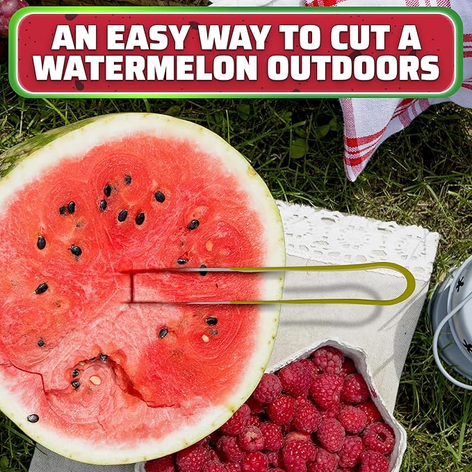 SYAYVO Stainless Steel Watermelon Slicer Cutter Tool – Easy Grip Water Melon Cutter Slicer for Cantaloupe, Honeydew & Papaya | Cheesecake, Fruit Mess-Free Prep for Parties, BBQs & Summer Snacks