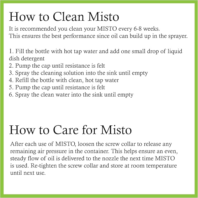 Misto Oil Sprayer, Frosted Glass, 7.75 Inch