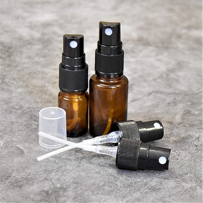 Holistic Oils Spray Tops for Essential Oil Bottles - 12 Essential Oil Spray Bottle Tops Oil Spray Tops Oil Mist Sprayer Replacement Pump Reusable Inserts for 5 ml, 15 ml 20 ml Bottles