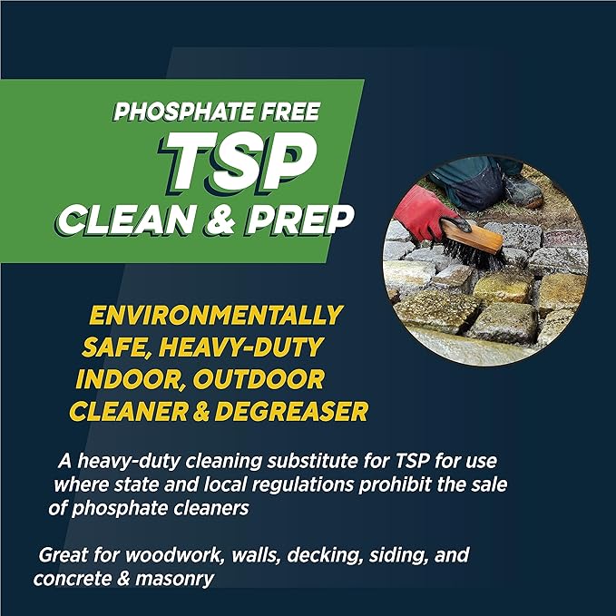 Rutland TSP-PF Clean & Prep, Phosphate-Free & Eco-Friendly All-Purpose Cleaner, 1 Pound Bag