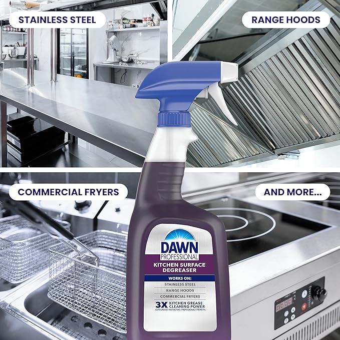 Dawn PRO Kitchen Surface Degreaser, Bulk Cleaning Spray for Oil and Grease Buildup in Commercial Kitchens, 32 fl oz (Case of 6)