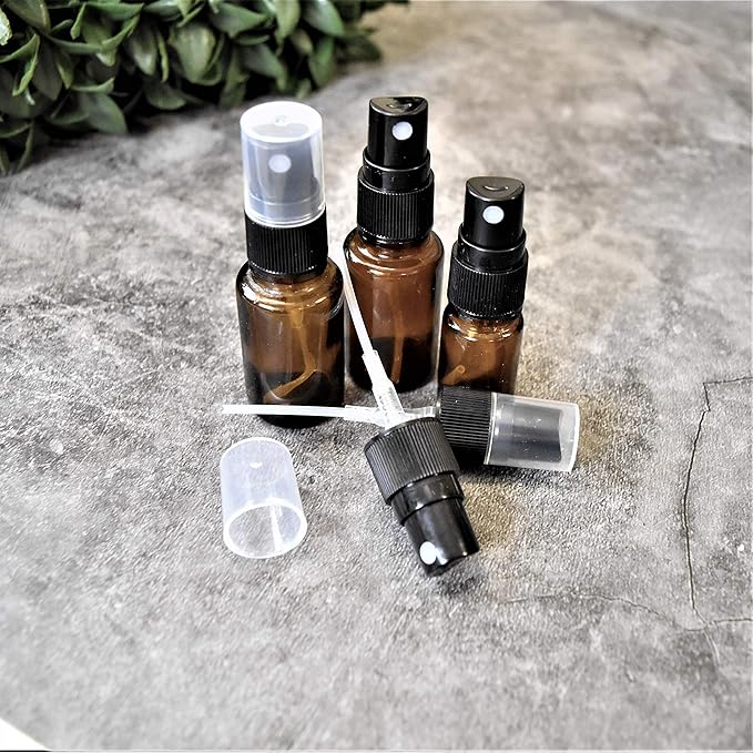 Holistic Oils Spray Tops for Essential Oil Bottles - 12 Essential Oil Spray Bottle Tops Oil Spray Tops Oil Mist Sprayer Replacement Pump Reusable Inserts for 5 ml, 15 ml 20 ml Bottles
