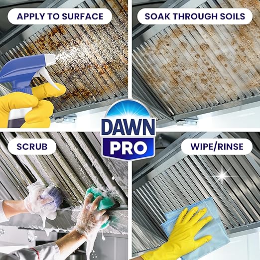 P&G Professional DAWN Kitchen Surface Degreaser - 1 GAL (Case of 2) - For Removing Grease Found in Commercial Kitchens & Food Service (Packaging May Vary)