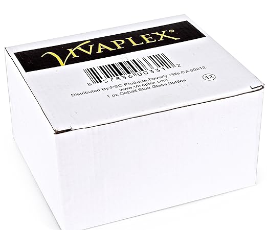 Vivaplex 12, Cobalt Blue, 1 oz Glass Bottles, with Black Fine Mist Sprayers