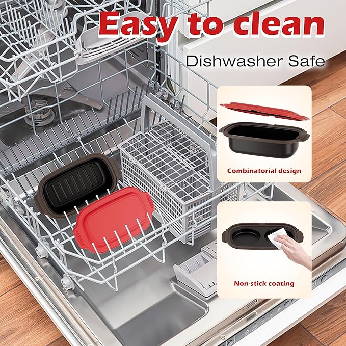 Multi-Use Microwave Cookware|Microwave Grill Pan, Rice/Pasta Cooker | Heated Lunch Box | RV Essential| Senior-Friendly Easy Grip | Dishwasher Safe& BPA-Free | Safe for Family,Dorms,Office